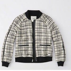 Abercrombie & Fitch Tweed Bomber Jacket
